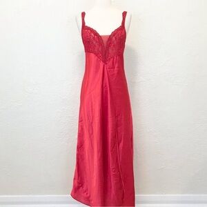 Vintage Gold Label Victoria’s  Secret Satin and Lace Slip Maxi Dress